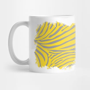 Yellow and Grey Zebra Print Mug